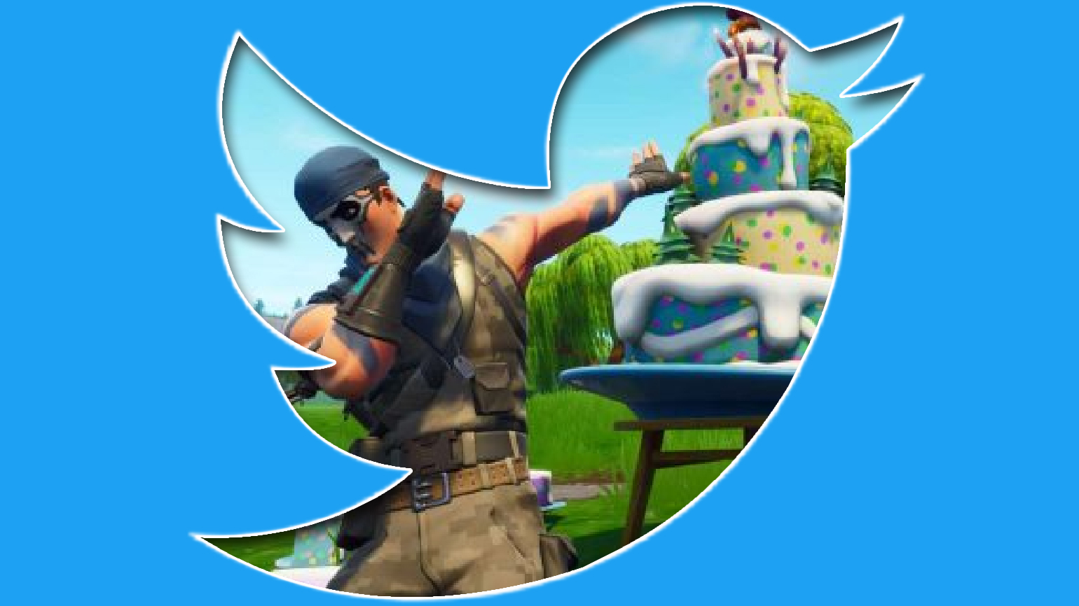 Twitter et Fortnite Logo + Floss