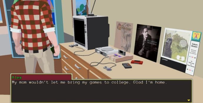 YIIK: A Postmodern RPG_consoles dans la chambre d'Alex