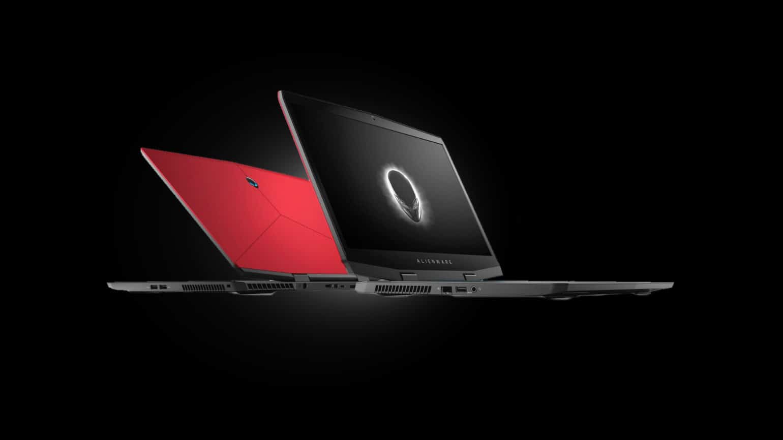 alienware m17 - front modèles rouge argent