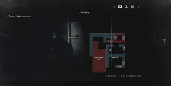 resident evil 2 soluce combinaison casier étage 3 map