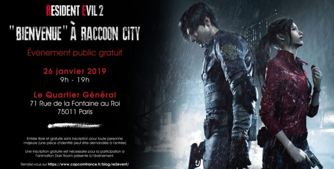 resident evil 2 annonce event public bienvenue à raccoon city