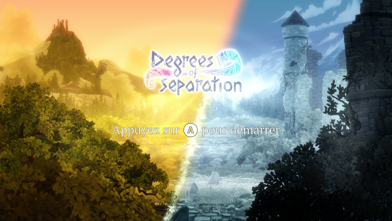 Degrees of Separation page de demarrage sur switch