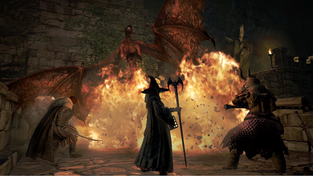 Dragon Dogma: Dark Arisen Mage et guerrier vs dragon