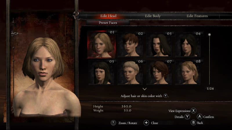 Dragon Dogma: Dark Arisen création personnage