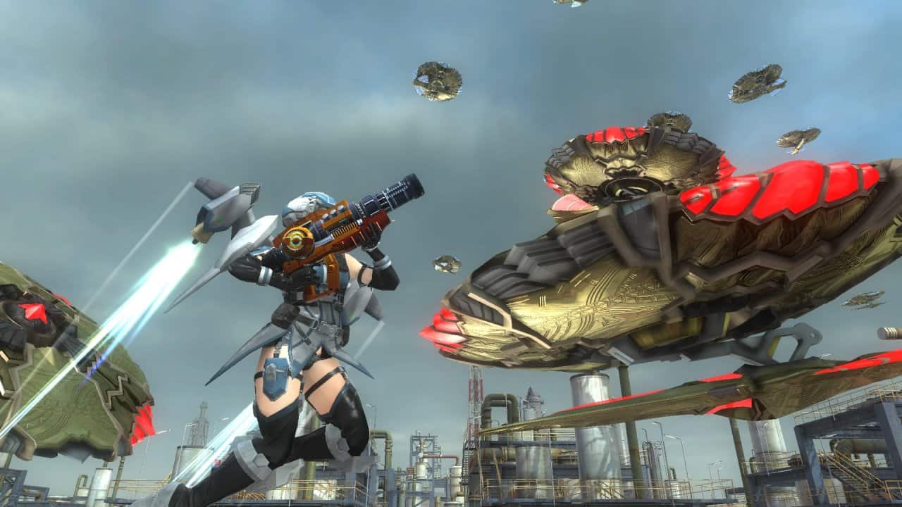 Earth Defense Force 5 wing diver drones