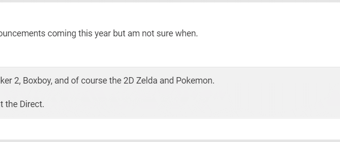 Nintendo Direct - Leaker ResetEra King Zell