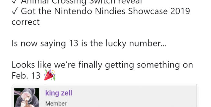 Nintendo Direct - Leaker Tweet King Zell