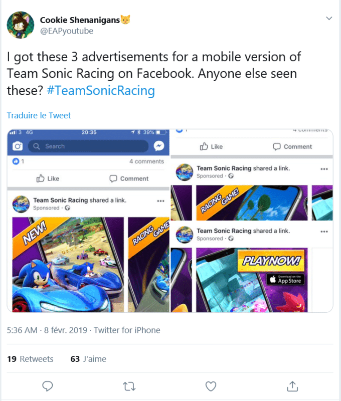 Team Sonic Racing - Mobile pub Visuel 1