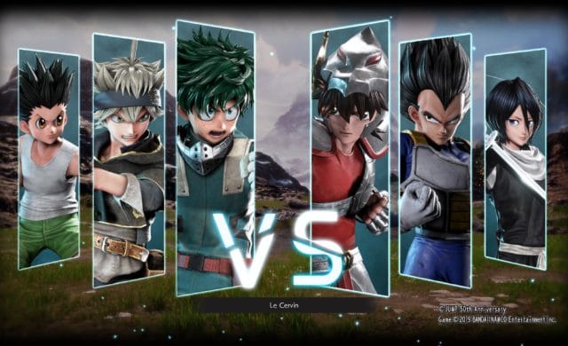 Test Jump Force - Personnages avant le combat