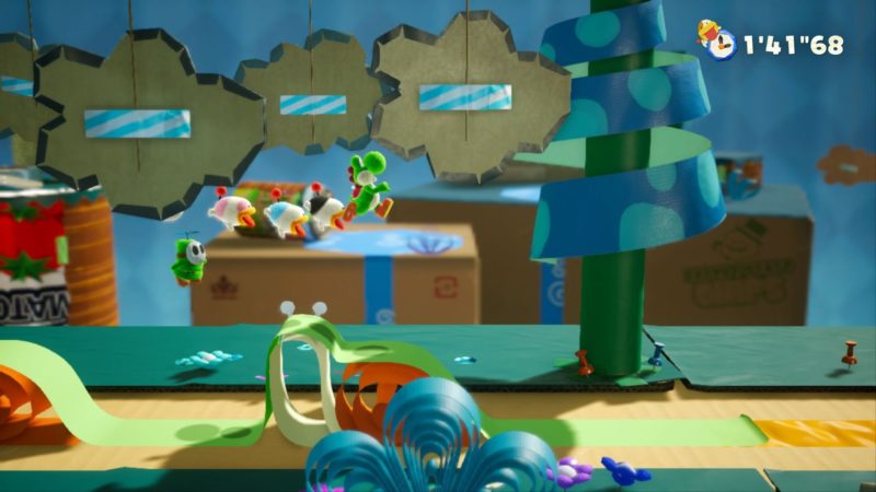 Yoshi's crafted world le carton ne craint pas l'eau !