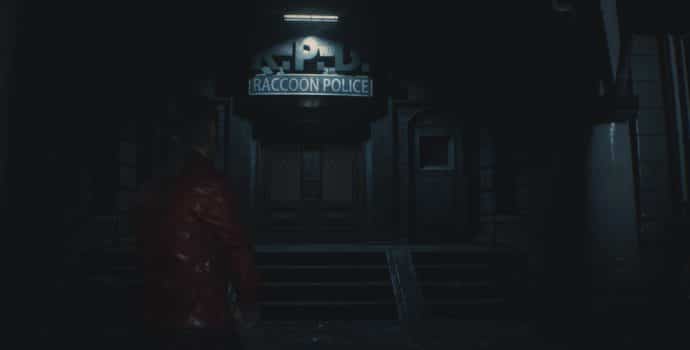 resident evil 2 test entrée commissariat