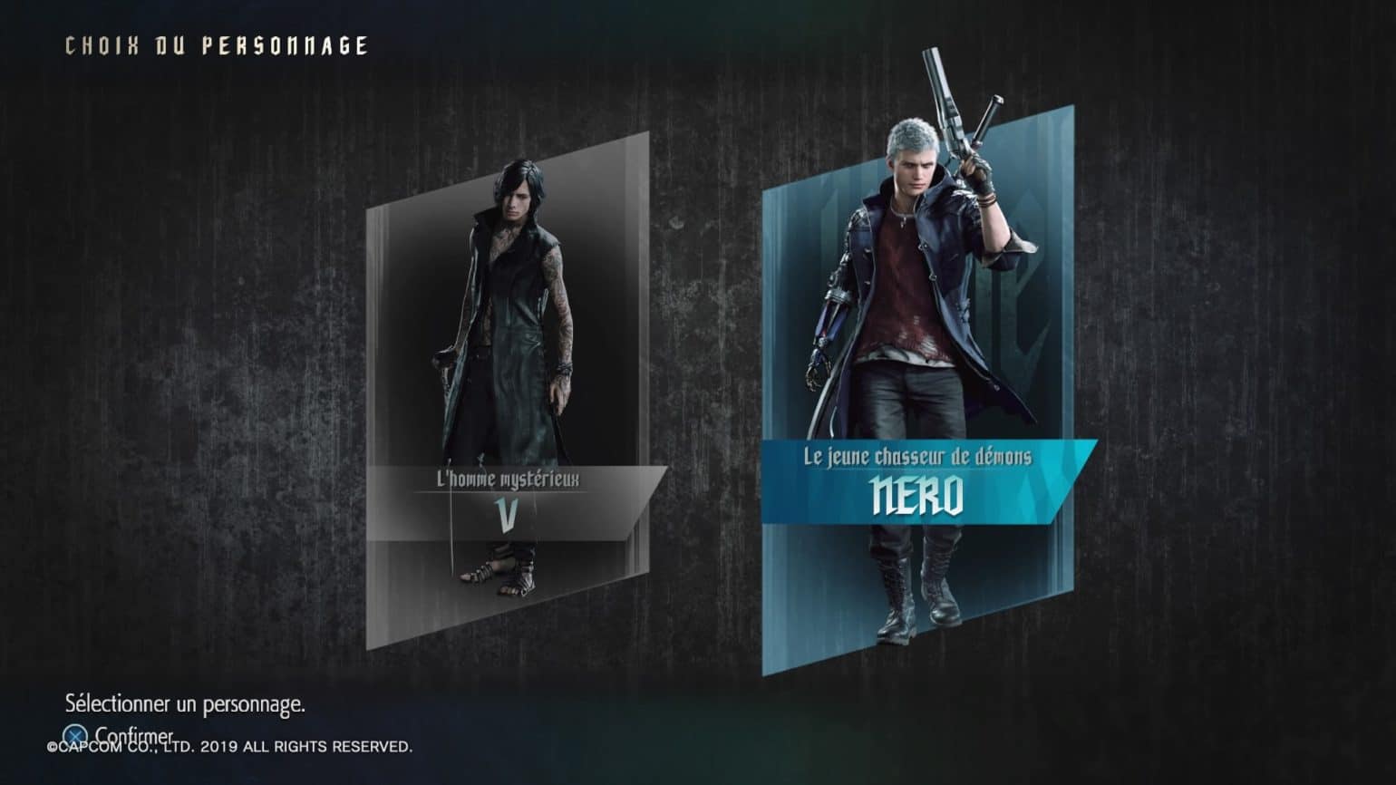 Devil May Cry 5 Sélection de personnages