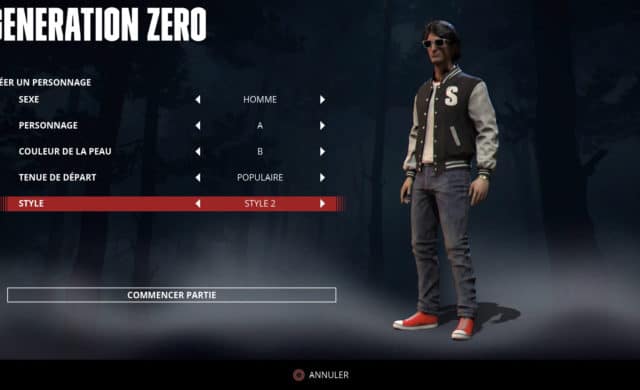 Generation zero choix personnage Kavinsky