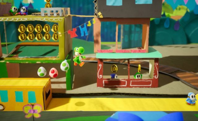 Yoshi's Crafted World stage du train