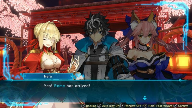 fate extella link story speech