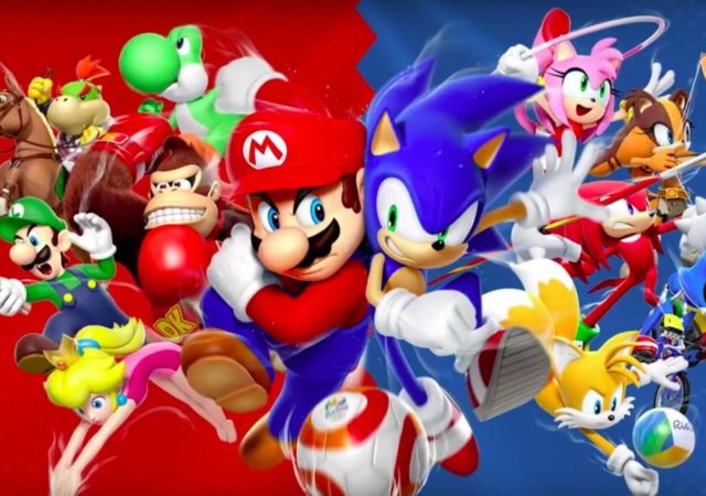 sega illustration mario et sonic aux jeux olympiques de rio 2016