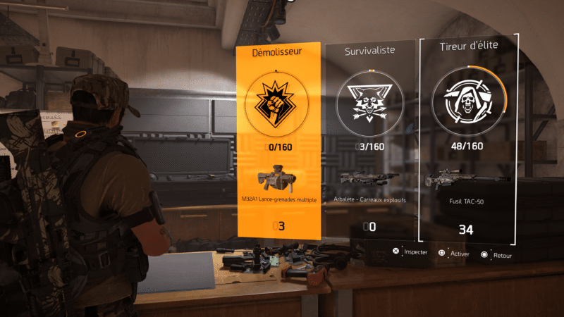 test the division 2 spécialisations 2