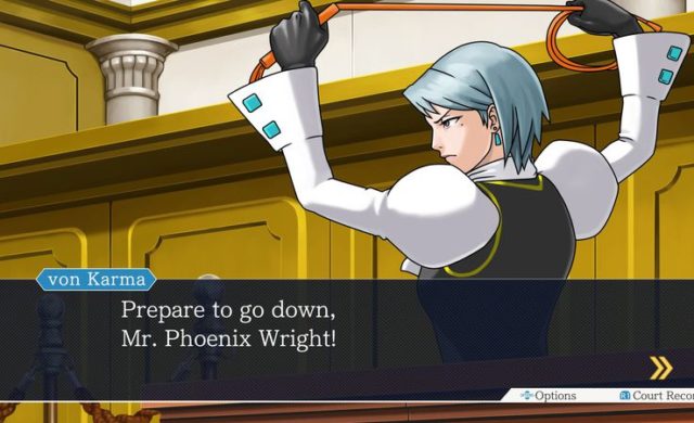 Phoenix Wright Ace Attorney Trilogy - Von Karma et son fouet