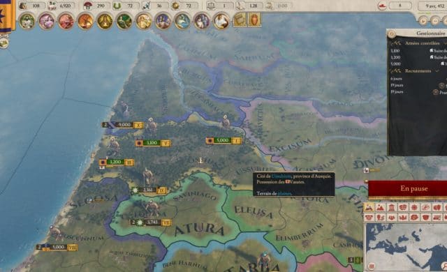 Imperator: Rome carte in-game