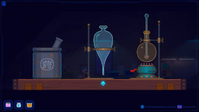 Tales of the Neon sea mini jeu chimie