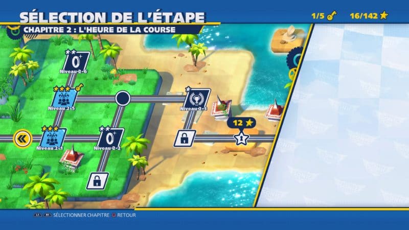 Team Sonic Racing - Carte du mode aventure