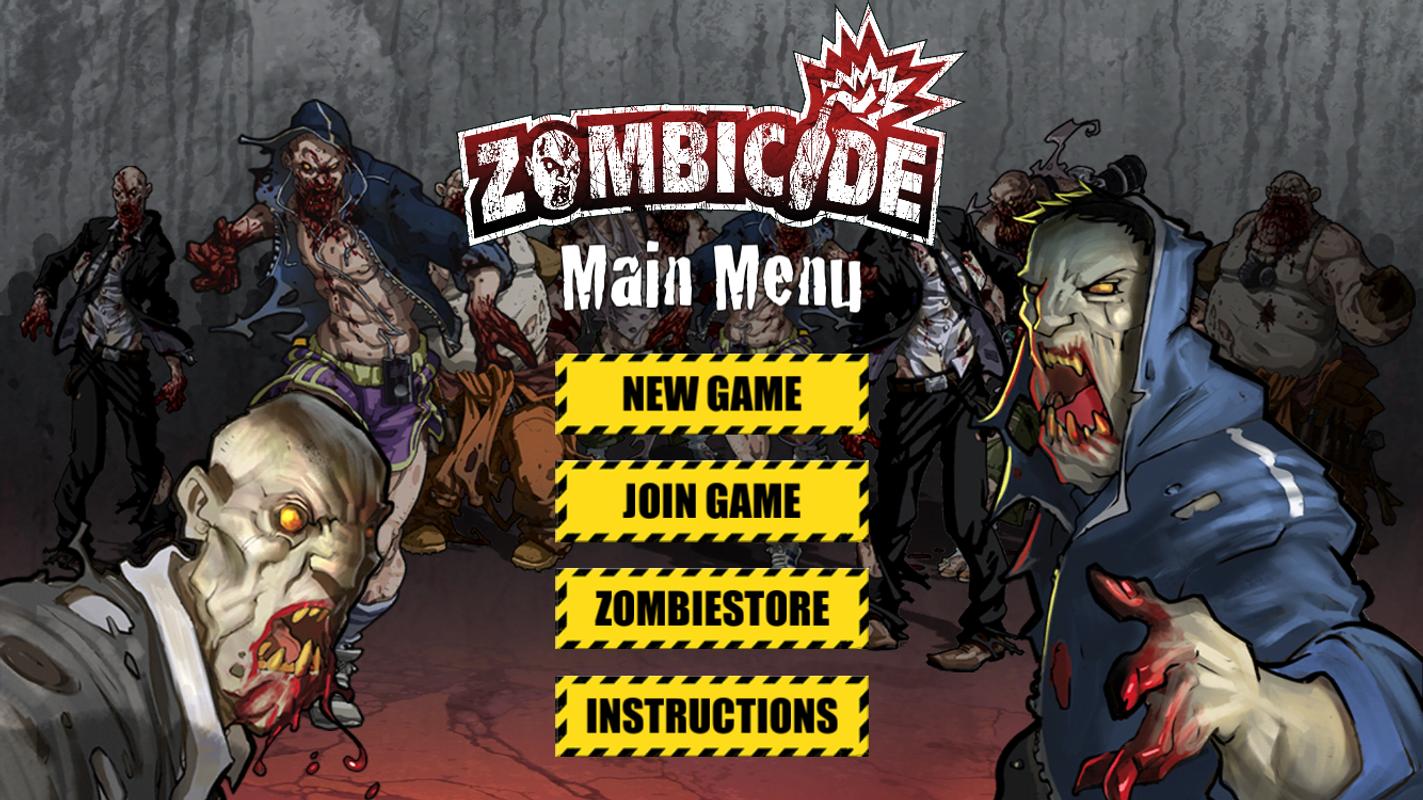 Zombicide menu