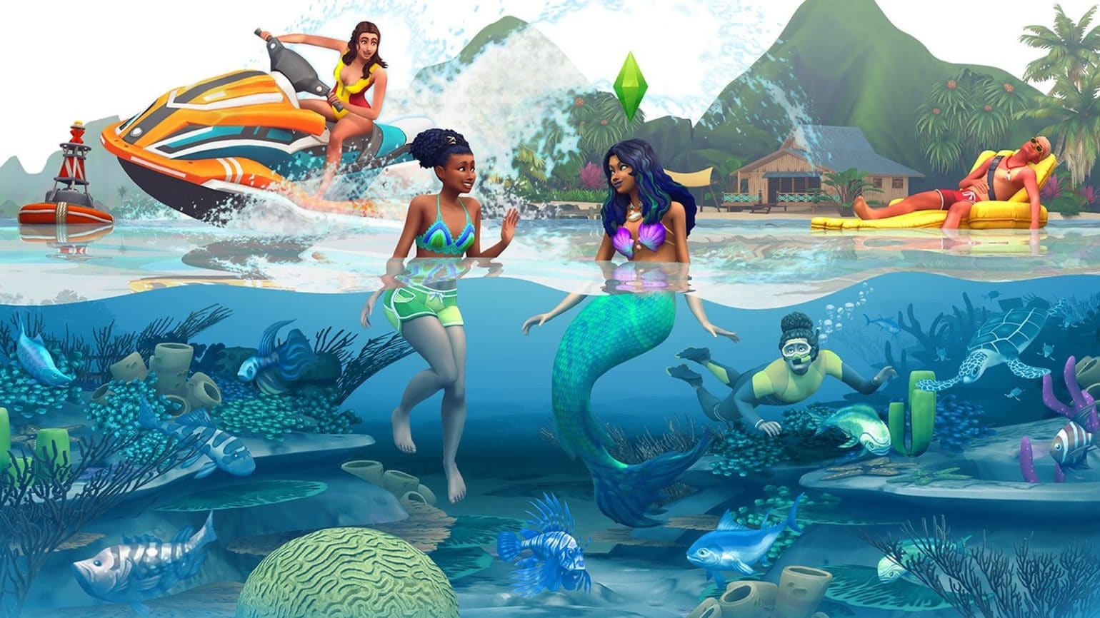 Les Sims 4 îles paradisiaques poster