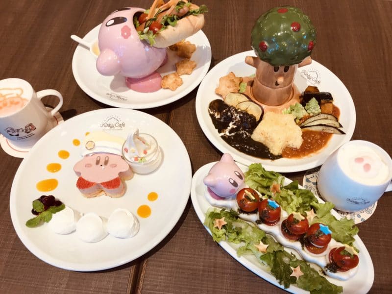 kirby café assiettes sur le thème de kirby