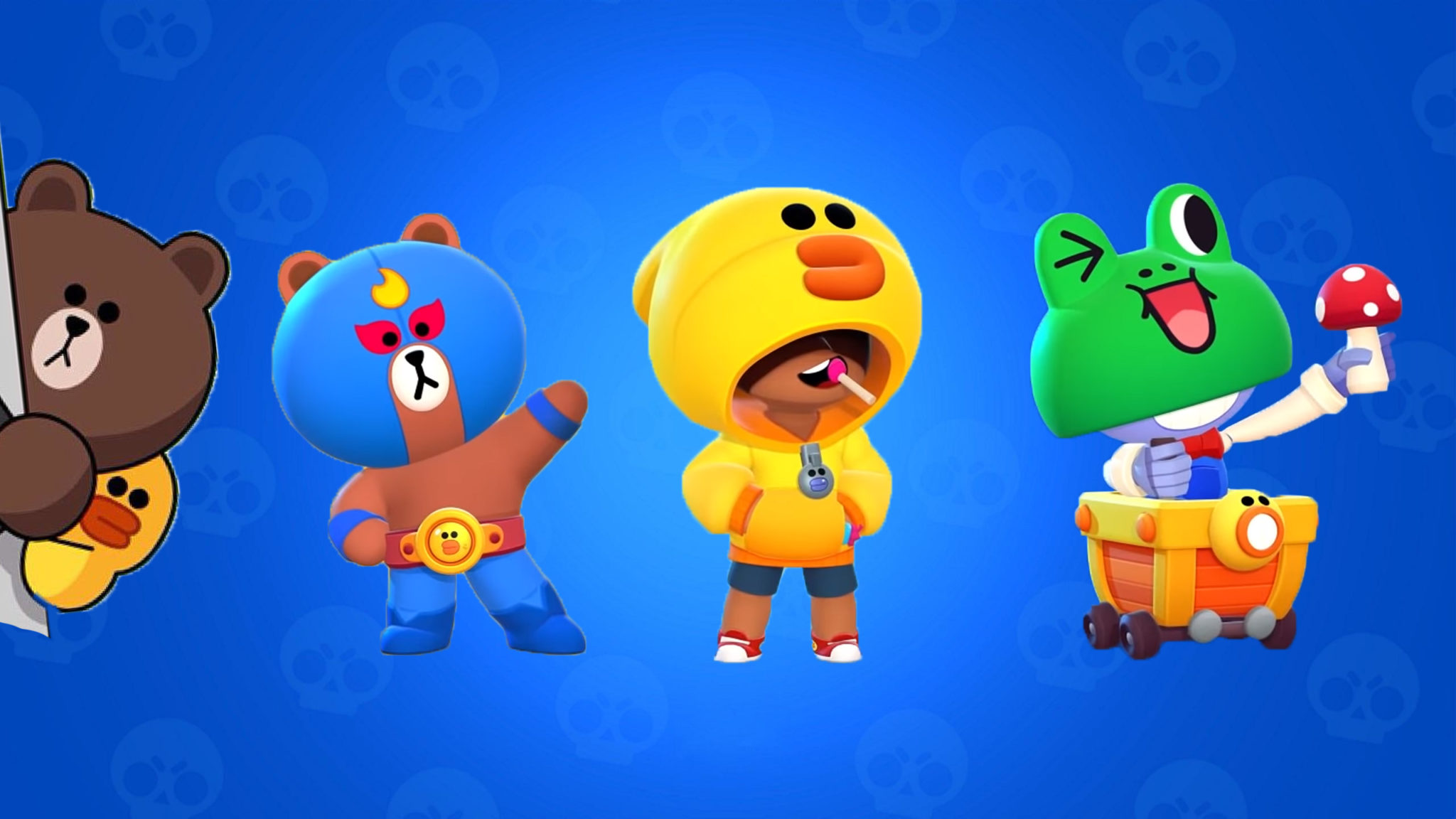 de nouveaux skins pour Brawl stars sur Brown & Friends