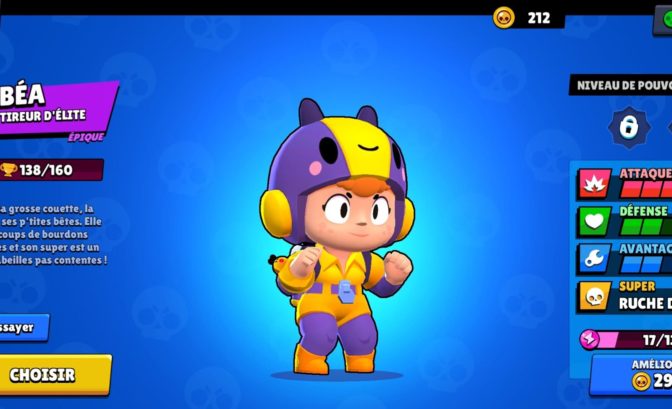 brawl stars bea interface nouveau brawler