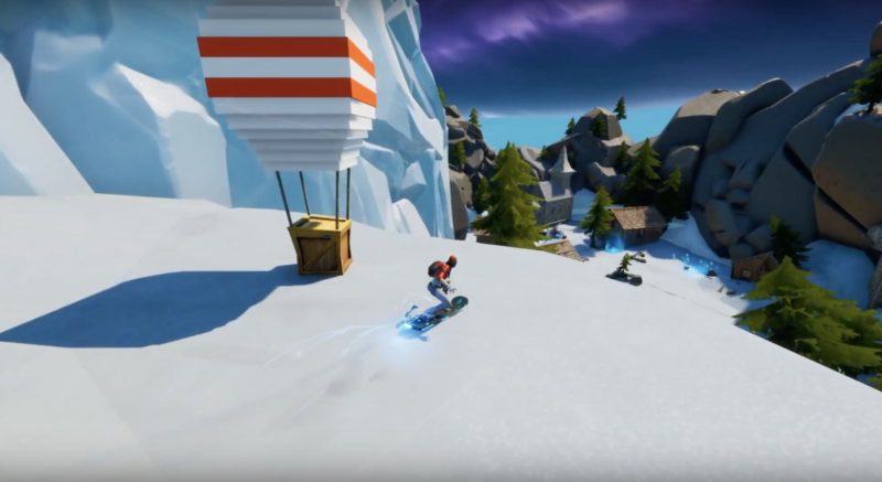 Fortnite Liferun snowboarding