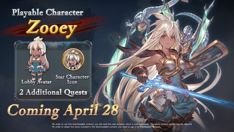 Granblue Fantasy Versus - Zooey contenu