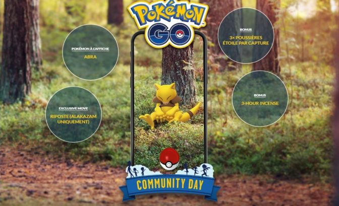 Pokémon GO - Journée de la Communauté Abra détails