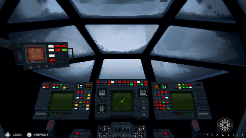 Signalis - cockpit du vaisseau