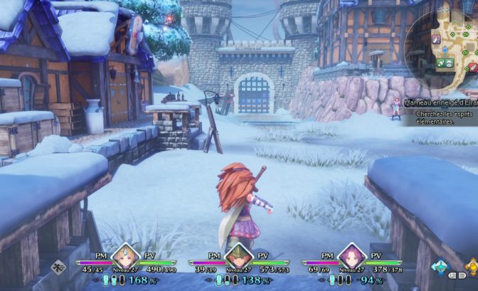 Trials of Mana exploration neige