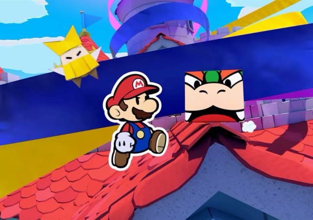 Paper Mario: The Origami King Mario et Bowser