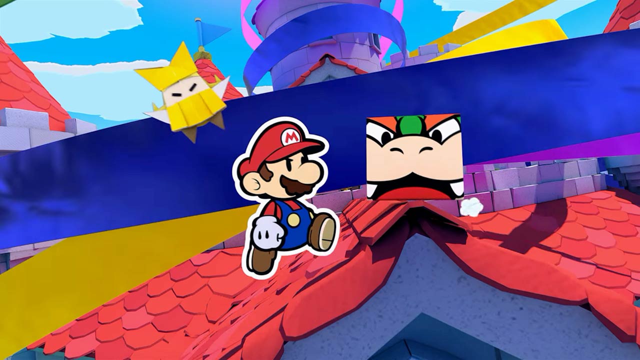 Paper Mario: The Origami King Mario et Bowser