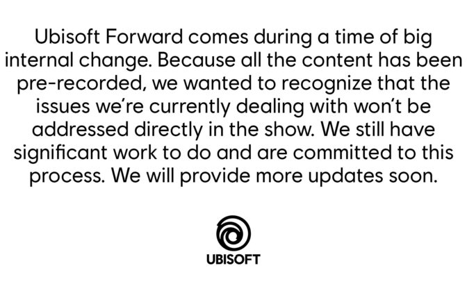 Ubisoft Forward CP harcelement