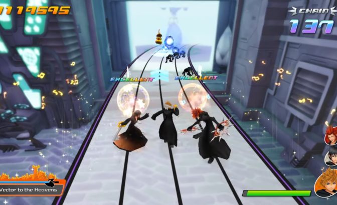 kingdom hearts melody of memory gameplay avec xion roxas et axel