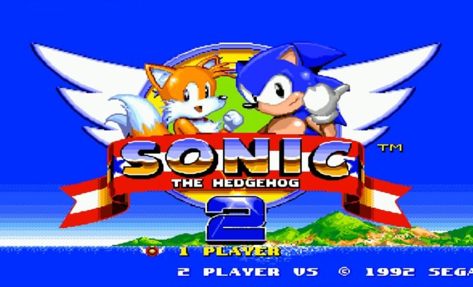 Sonic The Hedgehog 2 - écran titre en duo