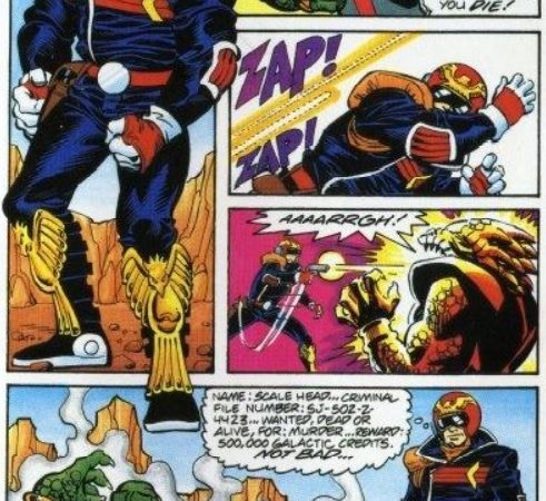 F-Zero - Captain Falcon dans la notice du jeu Snes