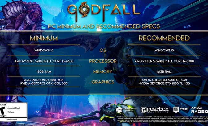 Godfall specs PC