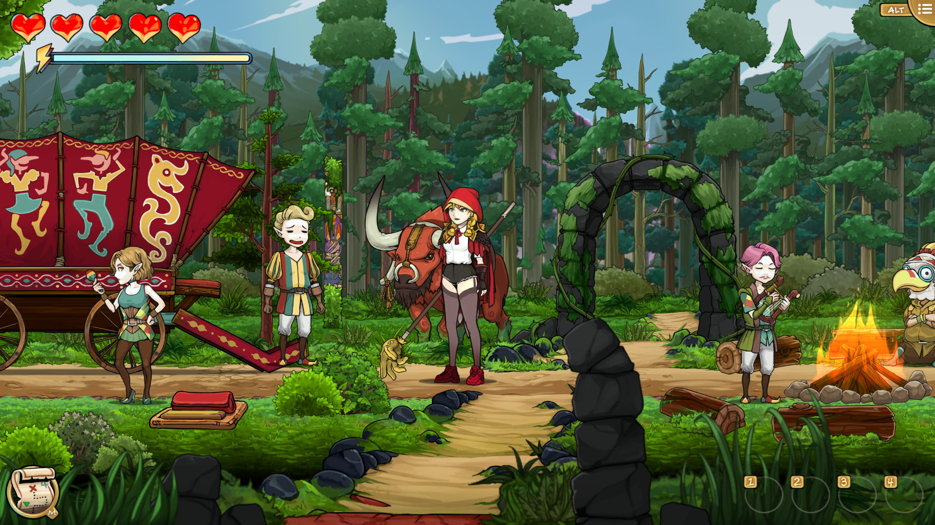 Scarlet Hood and the Wicked Wood - Scarlet rencontre une caravane elfe