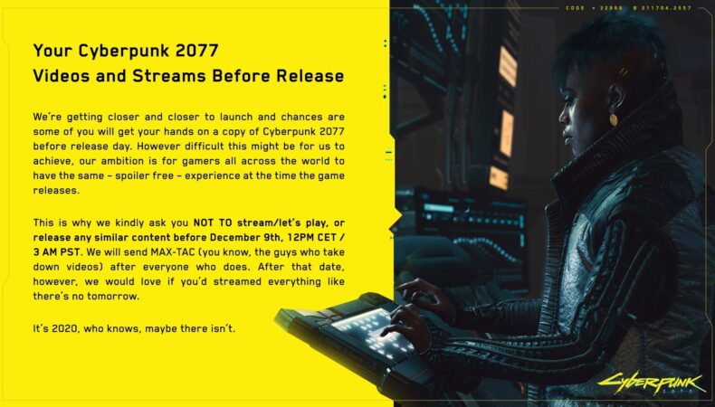 Cyberpunk 2077 nda stream