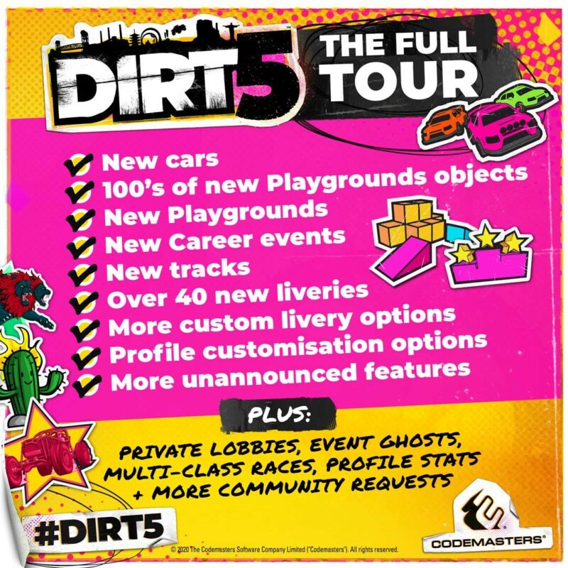 dirt 5 mise à jour 2021