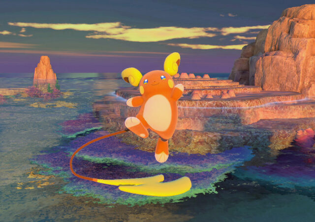 New Pokémon Snap - Raichu Alola au crépuscule