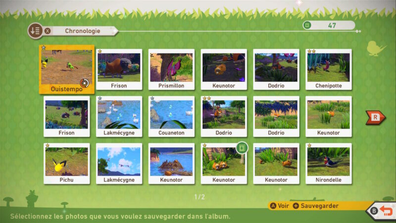 New Pokémon Snap photodex