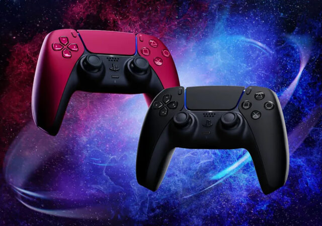 dualsense cosmic red et midnight black