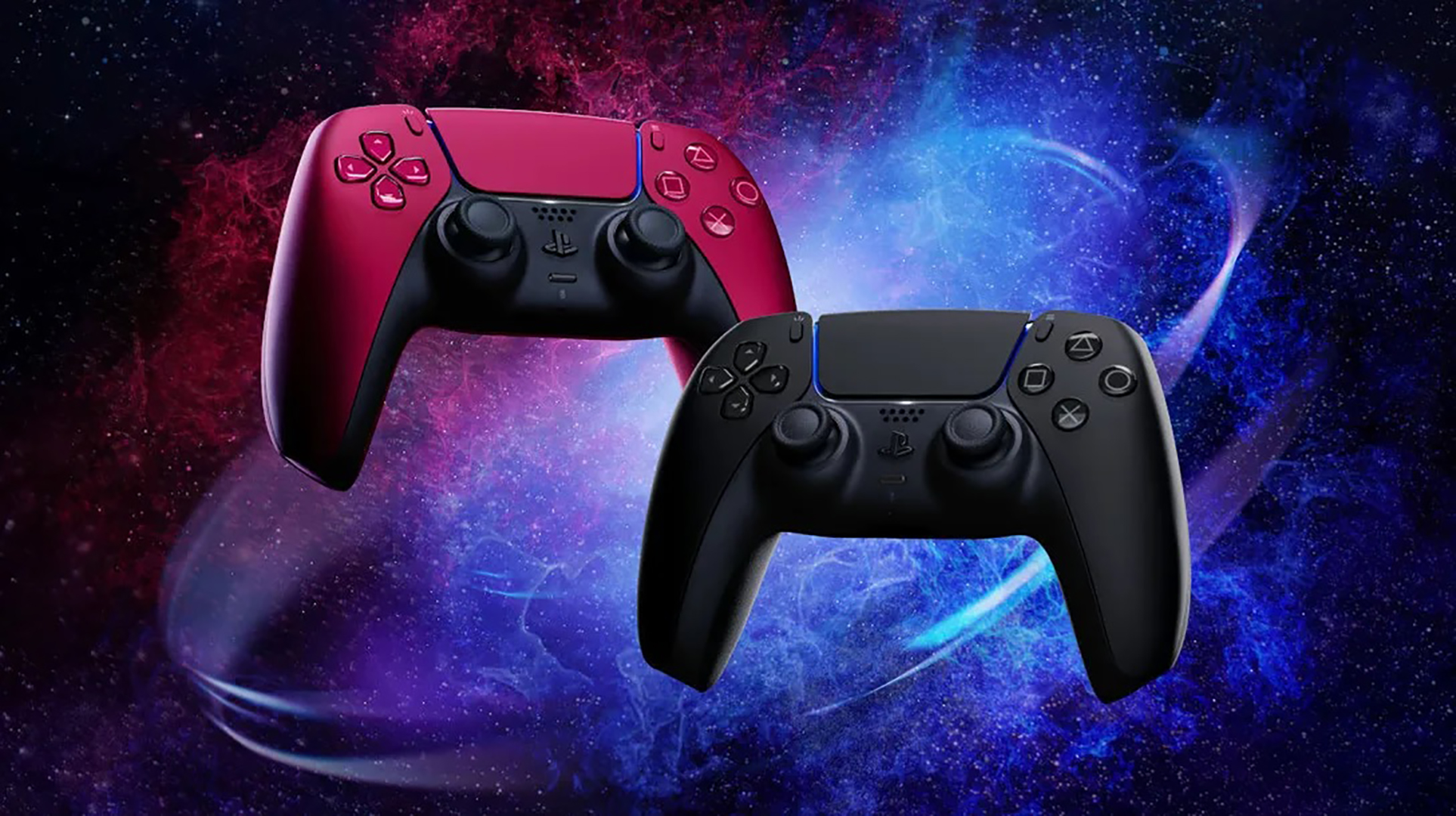 dualsense cosmic red et midnight black