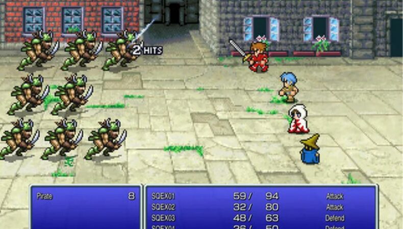 Final fantasy Pixel remaster screen fight